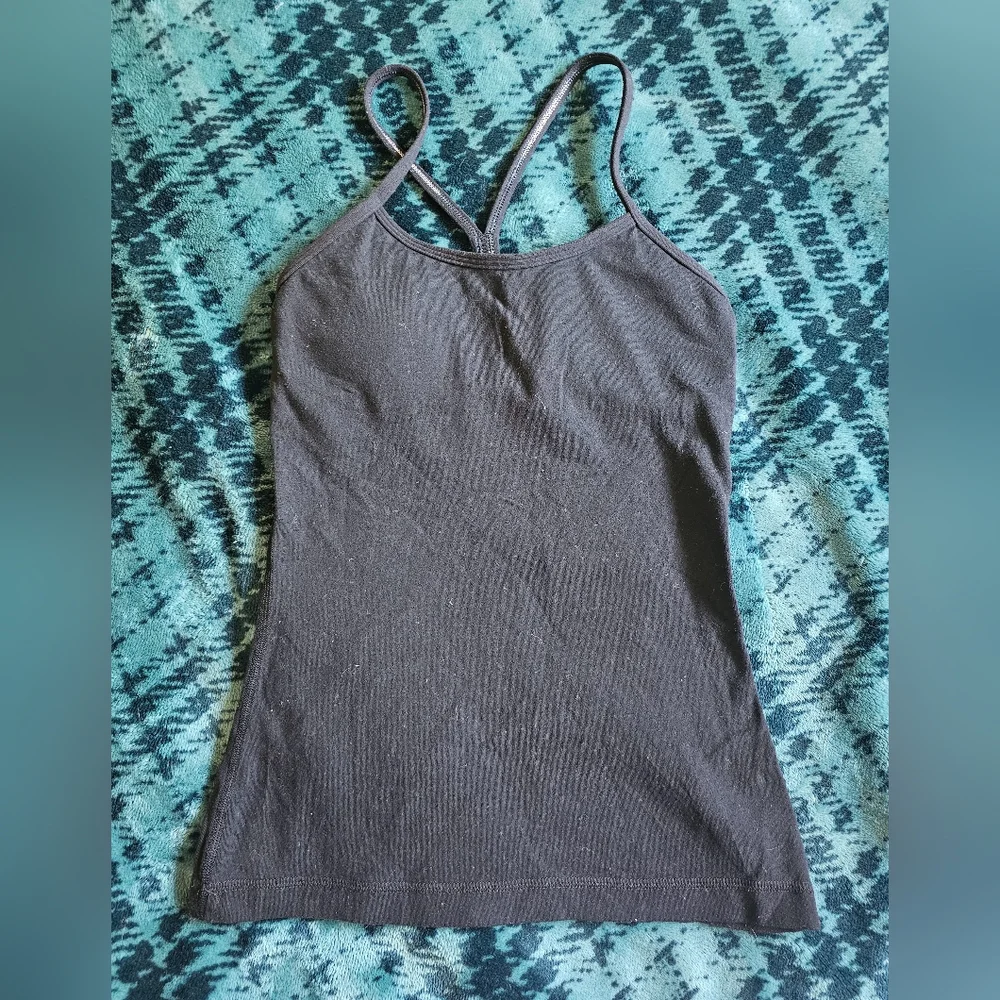 Lululemon black bra protection tank top‎ size XS-S